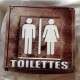 bouton d'interrupteur TOILETTES