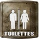 bouton d'interrupteur TOILETTES