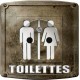 bouton d'interrupteur TOILETTES